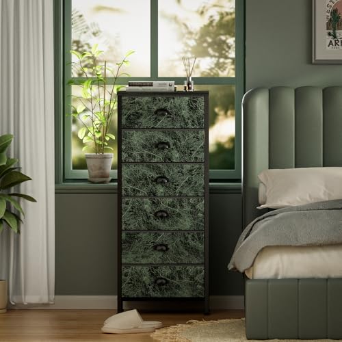 Dresser for Bedroom (Vintage Green / 11.5"D x 16"W x 39.6"H (6 Drawers))