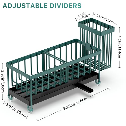 Sponge Holder for Kitchen Sink (Dark Green - 9.25″)