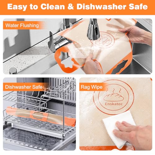 2 Pcs Reusable Silicone Bread Loaf Pan Liners (Orange)