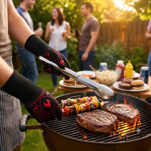 BBQ & Grill Gloves (Red / Large)