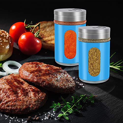 2pcs Salt and Pepper Shakers (Blue)