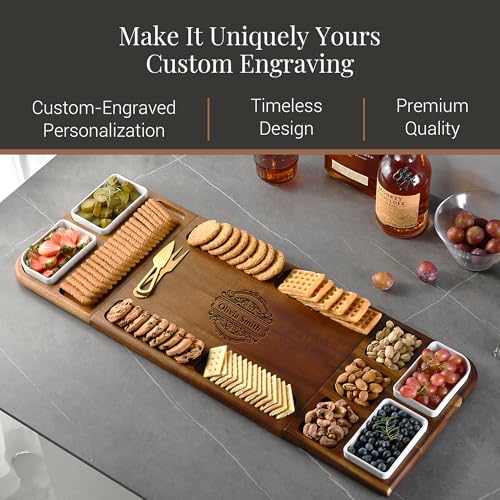 Premium Charcuterie Board (Extra Large 31" Acacia Wood with Engraving)