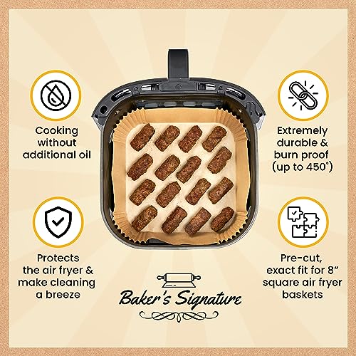 500Pcs Air Fryer Liners Disposable (8" Square)