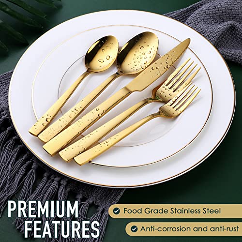 Gold Silverware Set (Gold | 30pcs-Square Handle)