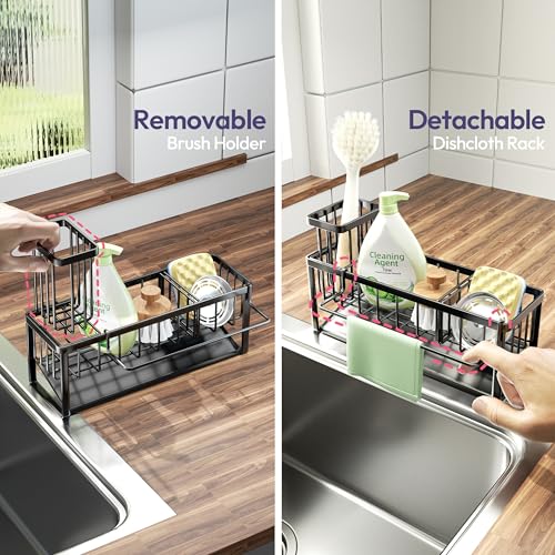 Sponge Holder for Kitchen Sink (Black)