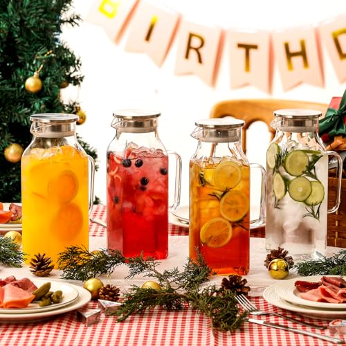 4 Pack 2 Liters (68 oz Clear)