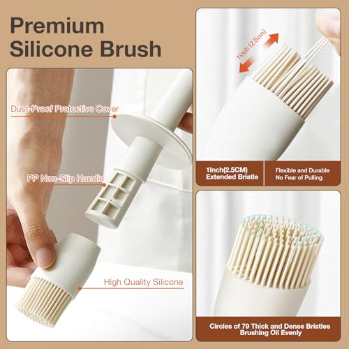 Oil Dispenser with Brush (07_2Pcs Black&Green)