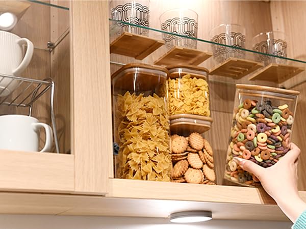 Glass Food Storage Jars Square 51oz (3 Count)