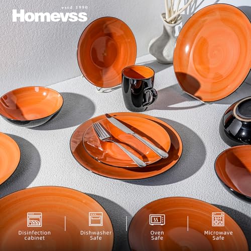 Stoneware Sonoma 56pc Dinnerware Set (Orange)