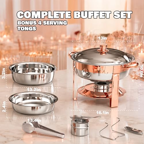 Chafing Dishes for Buffet (Rose Gold)