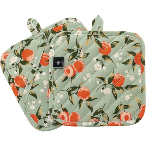 Pot Holders for Kitchen Heat Resistant Hot Pads for Countertops Oven Pot Holders Cotton Potholders for Kitchen Cooking Baking