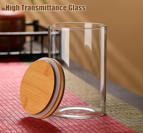 66 oz Glass Food Storage Jars with Airtight Lids (Round 4 Pack (66+37oz)x2)