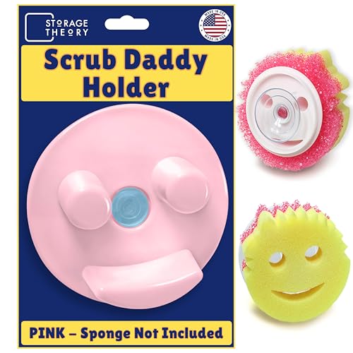 BeraTek Scrub Daddy Caddy Organizer for Sink (Pink 1 Pack)