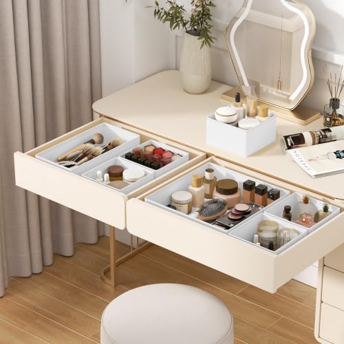 Drawer Organizer Clothes Storage (White / 18 Pack)