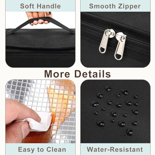 Small Insulated Lunch box Portable Soft Bag Mini Cooler Thermal Meal Tote Kit with Handle for Work (Dot)