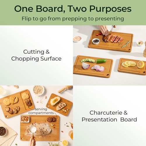 Bamboo Cutting Board (3-Piece / Carbonized Bamboo (Brown))