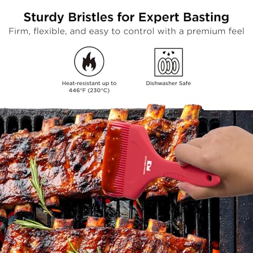 Platinum Silicone Extra Wide Pastry & Basting Brush Set