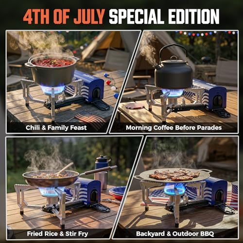 OUTDOORS Butane Camping Stove (Blue)