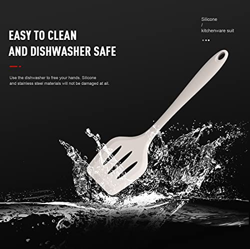 Silicone Cooking Utensils Set (Khaki)