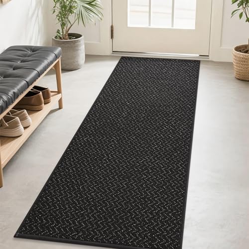 Hallway Runner Rugs Non (Black / 2'x8')