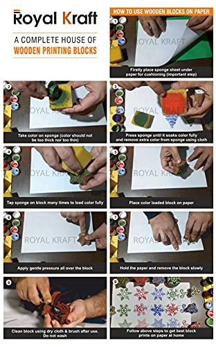 Assorted Wooden Block Printing Stamps (10 Pcs / Bulk01_10)