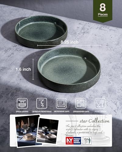 Star 8.25" Pasta Bowls Set of 8 (Deep Forest / 8 Pcs)