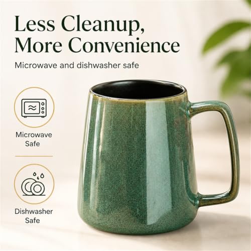 Extra Large Tall Coffee Mugs with Handle (24 oz-Blue&Green)