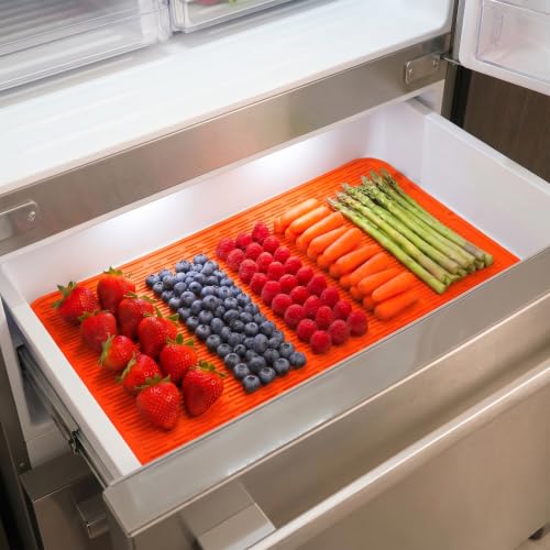 Silicone Dish Drying Mat for Multiple Usage (Orange / 36"L x 18"W)