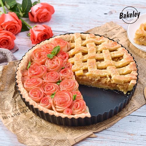 11 Inch Round Tart Pan with Loose Removable Bottom (11" Round (Black))