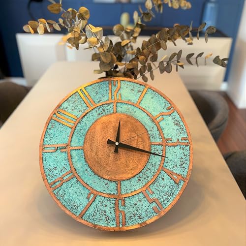 Handmade Copper Wall Clock Artisan Touch in Every Piece (Timeless Patina / 20)