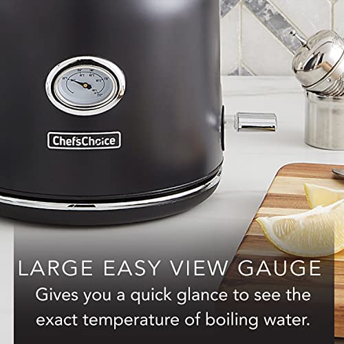 Chef'sChoice Electric Kettle Gourmezza Stainless Steel 1500 Watts with Auto