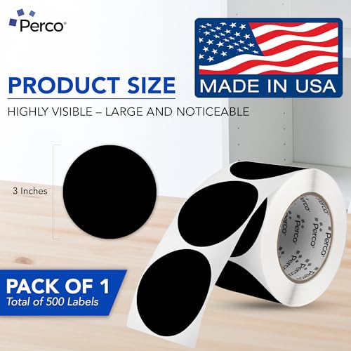 Black Round Circle Dot Sticker 3 (Black / 3 Inch)
