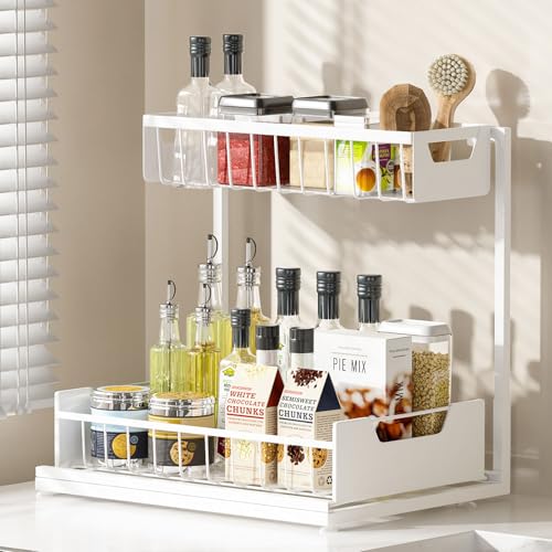 Under Kitchen Sink Organizers and Storage (White / 1 Pack)