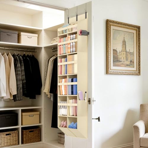 1 Pack Over the Door Organizer (Beige / 12 section)