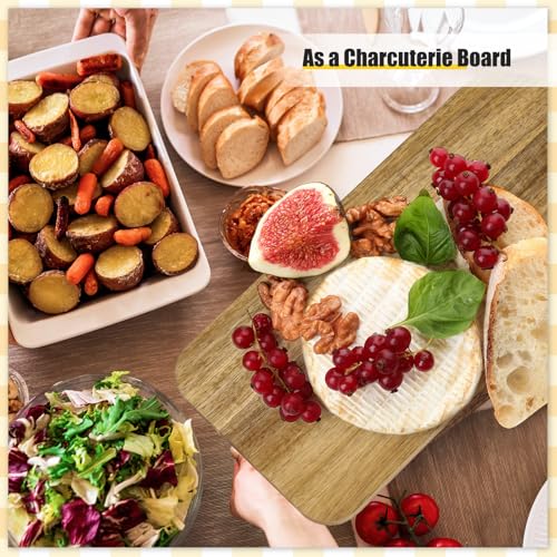 6 Pcs Wood Cutting Boards Bulk 17 Inch with Handle (17 x 6 inches)