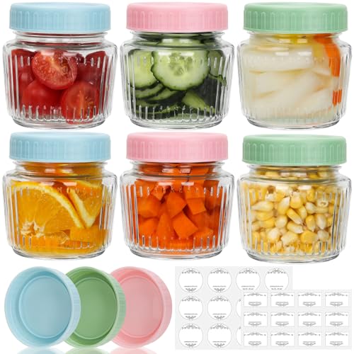 8 oz Mason Jars 6 Pack (Colorful Cover 8oz 6pack)