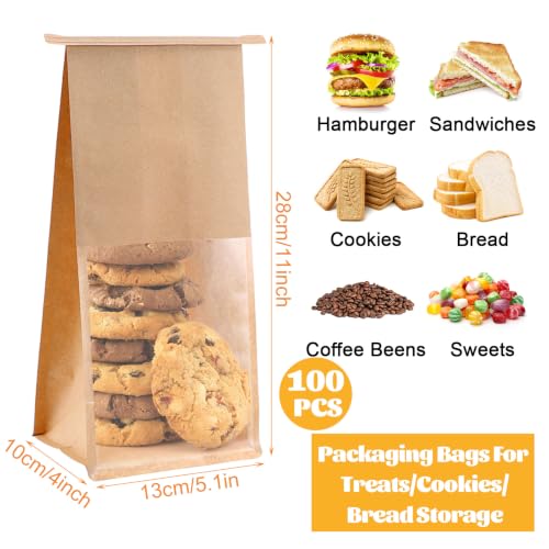 100 Pcs Small Bread Bags for Homemade Bread