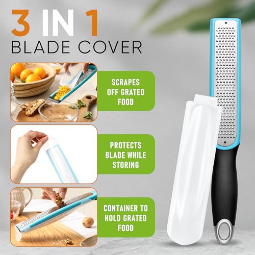 Stainless Steel Lemon Zester (Aqua Sky)