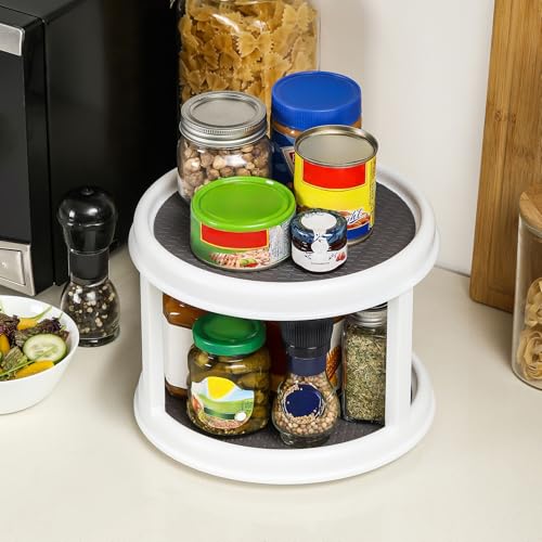 2 Pack 2 Tier 10" Turntable Lazy Susan Spice Organizer (2 Count)