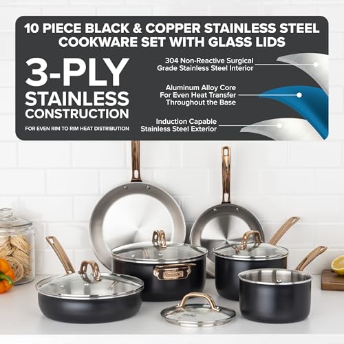 3 Ply Cookware Set (10 Piece Set)