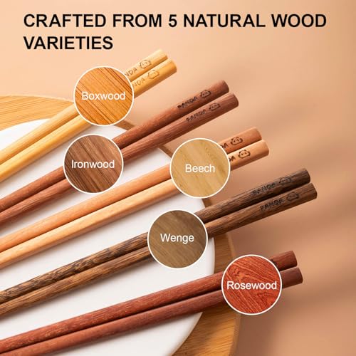 5 Pairs Chopsticks Set