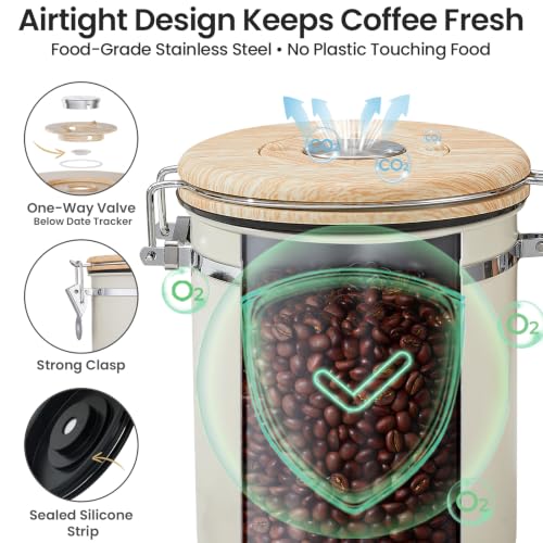 Coffee Canister (Cream / 16 oz)