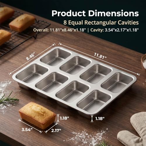 Mini Loaf Pans 8 (Silver)