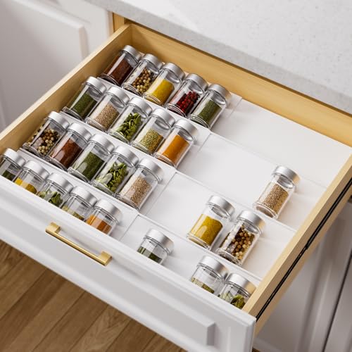 White Spice Drawer Organizer (White / 8 Pack)