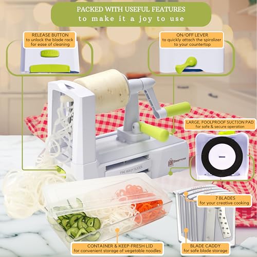 7 Blade Vegetable Spiralizer (White ( 7 Blades ))