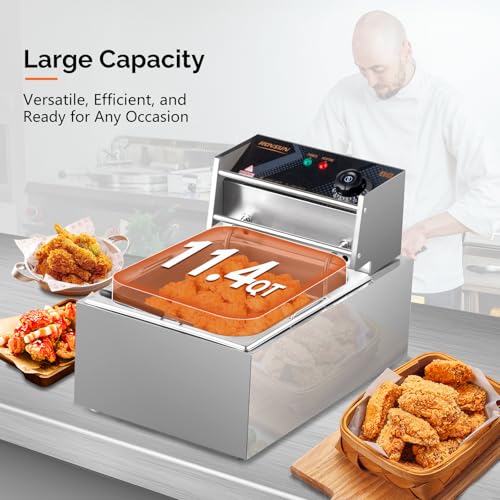 11.4QT Electric Commercial Deep Fryer with Basket & Lid