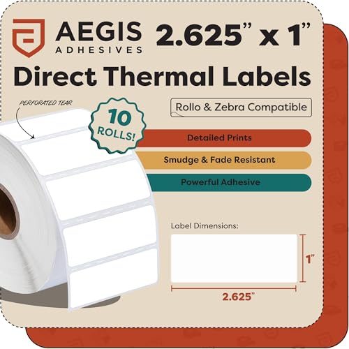 2.625" X 1" Direct Thermal Labels (2.625" X 1")