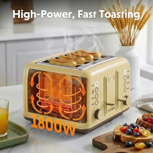 DT640 4 Slice Toaster (4-Slice / Yellow)