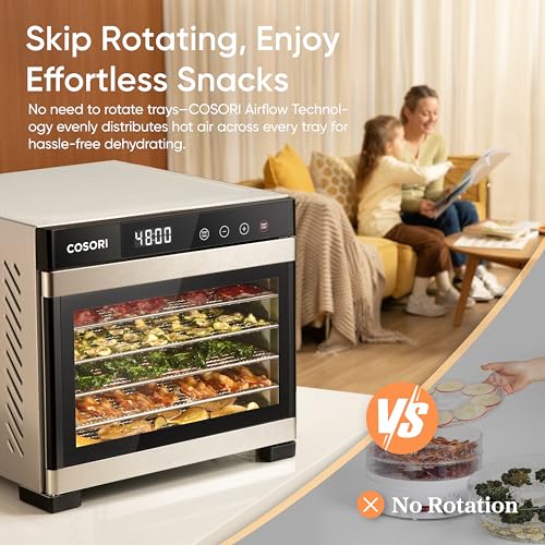 Food Dehydrator (Silver / 6 Trays(6.5ft² Drying Space))