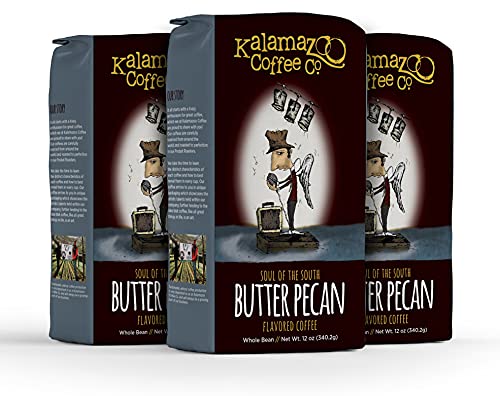 Butter Pecan Whole Bean Coffee (12 Ounce (Pack of 3))
